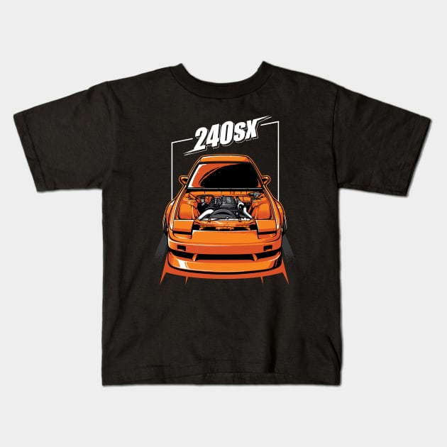 Nissan 240sx Kids T-Shirt by JDMAPEX